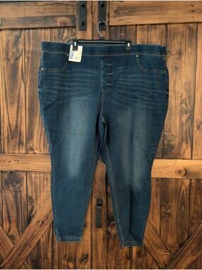 NWT Terra & Sky womens plus size 4x 28w-30w high rise skinny denim jeans